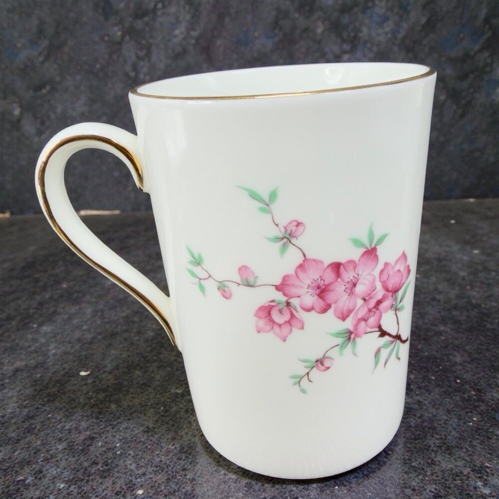 Hammersley Fine Bone China Spode Group Cherry Blossom Pink Coffee Mug‎ Cup VTG